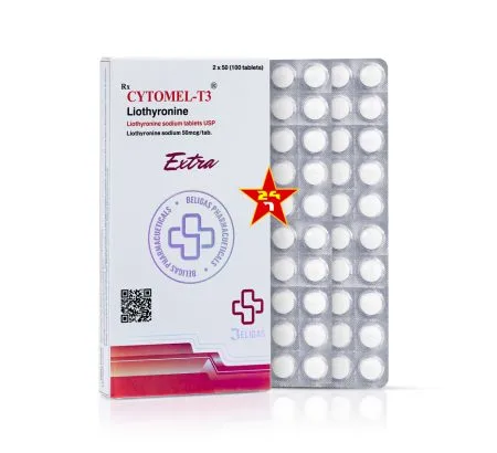 Beligas CYTOMEL-T3 Liothyronie 50mcg Tablets x 100