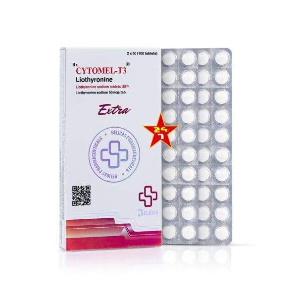 Beligas CYTOMEL-T3 Liothyronie 50mcg Tablets x 100