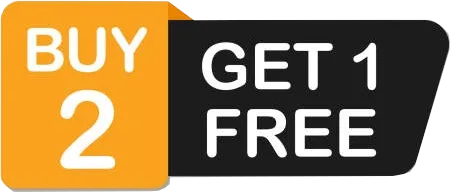 Buy 2 get 1 free. Promotion special offer banner. Big sale
