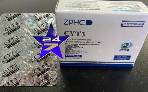 CYT 3 6MG | T3 | Yohimbe | Clen | Weight Loss Blend | 100 Tablets Total Kit 600mg